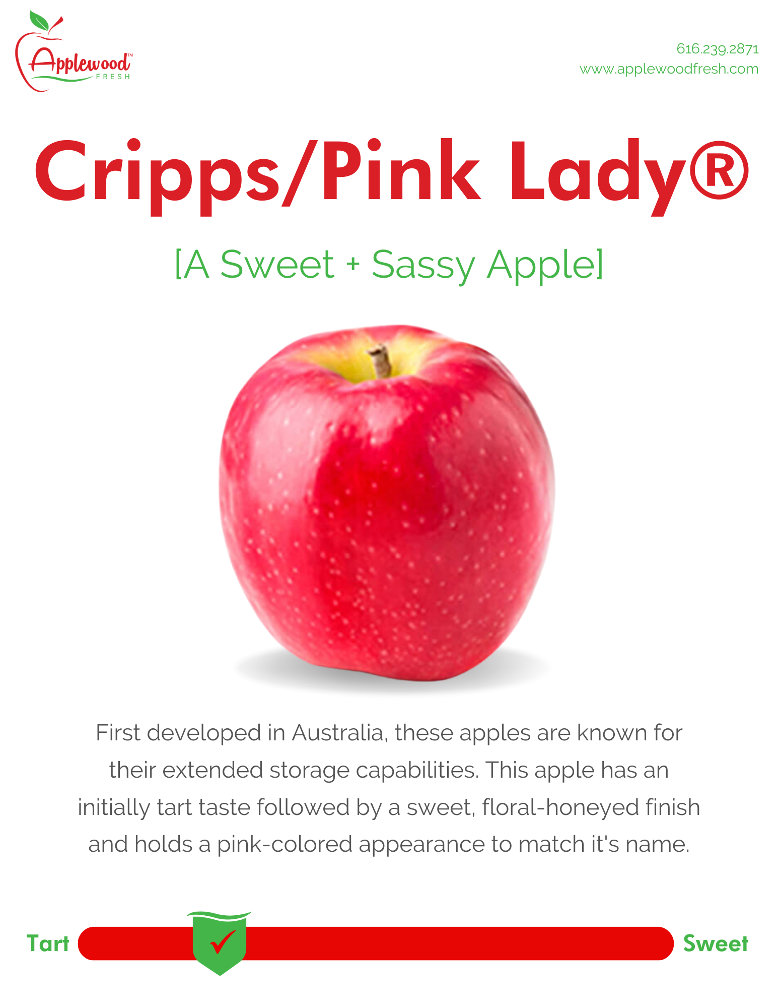 Cripps Pink / Pink Lady Apple Information Sheet