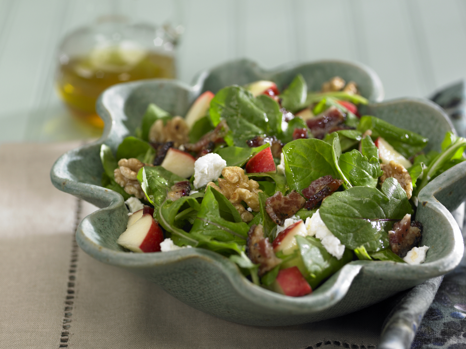 Apple Salad with Candied Bacon and Goat Cheese Applewood Fresh